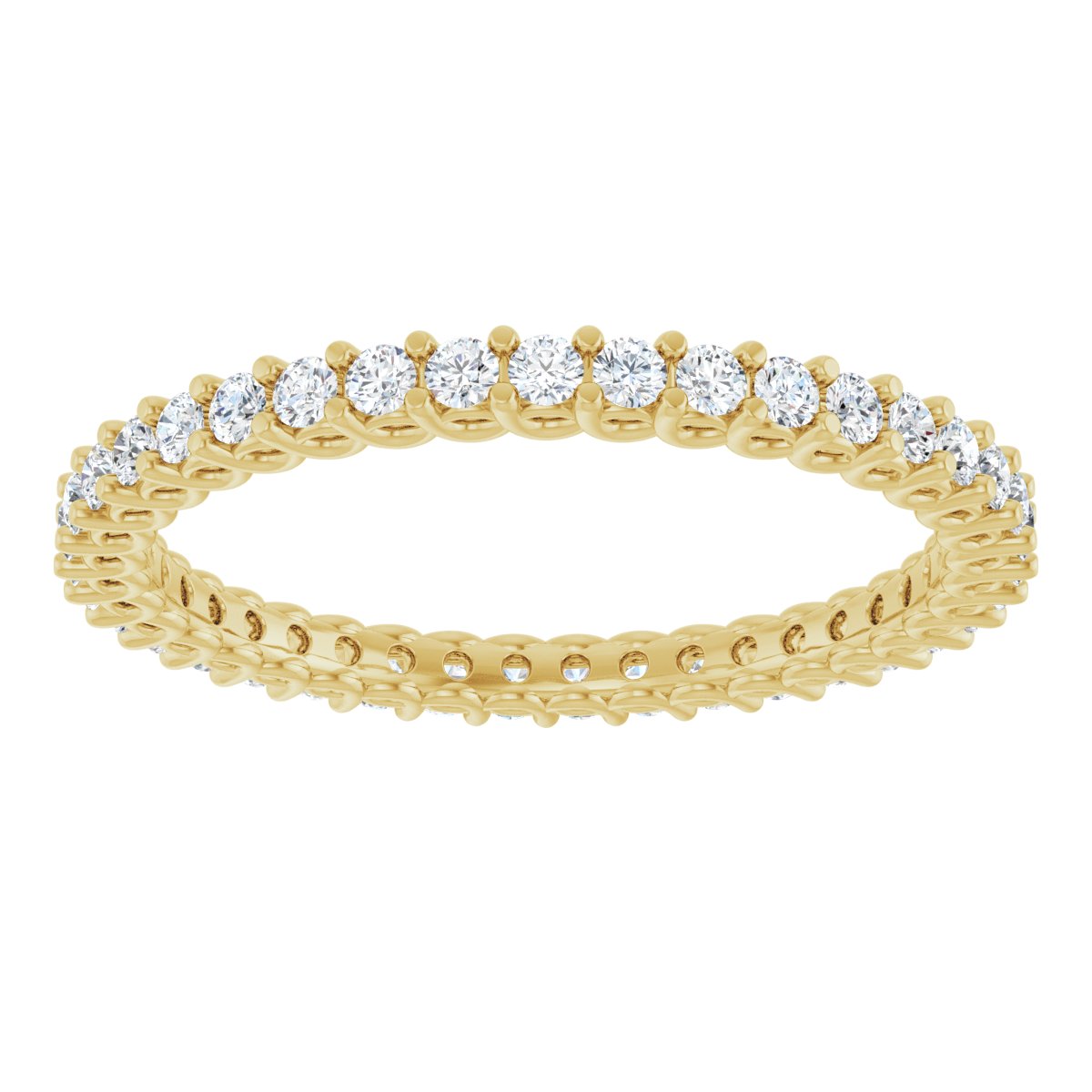Scalloped Round Eternity Band