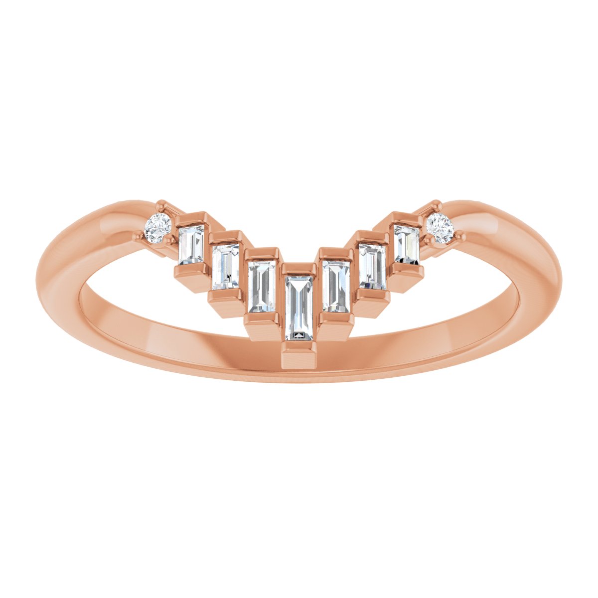 Skyline Promise Diamond Contour Anniversary Ring