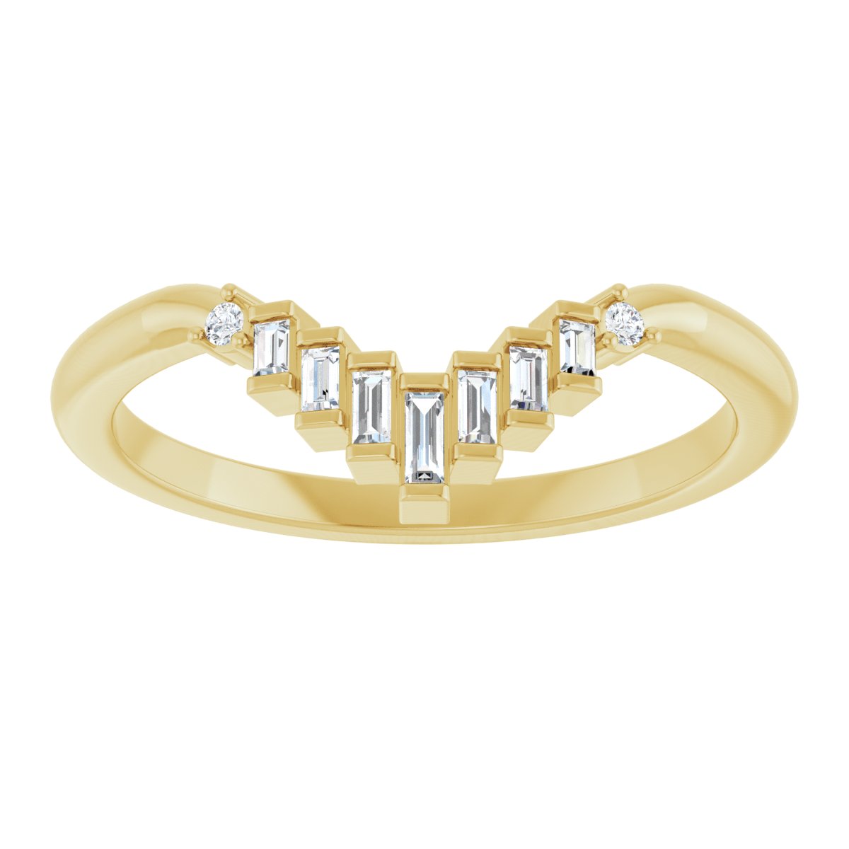 Skyline Promise Diamond Contour Anniversary Ring