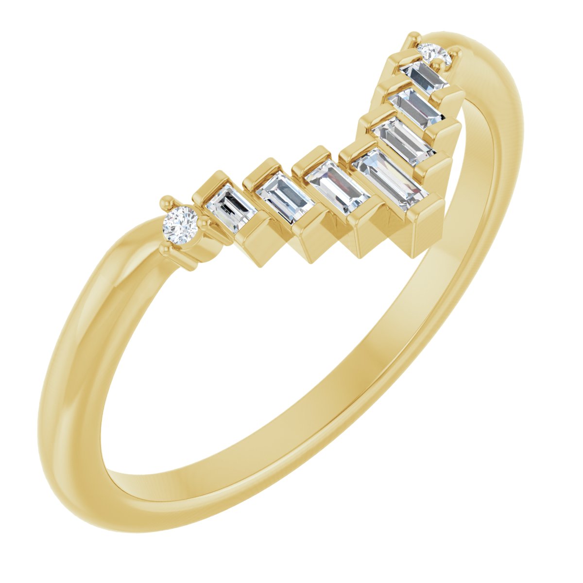 Skyline Promise Diamond Contour Anniversary Ring