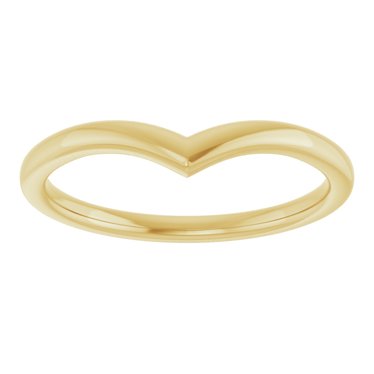 Slim Plain Contour Wedding Band