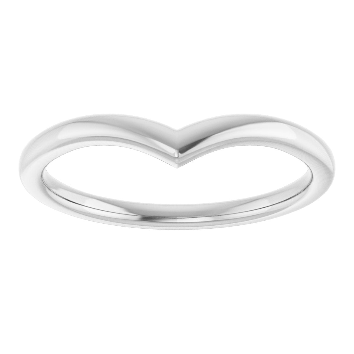 Slim Plain Contour Wedding Band