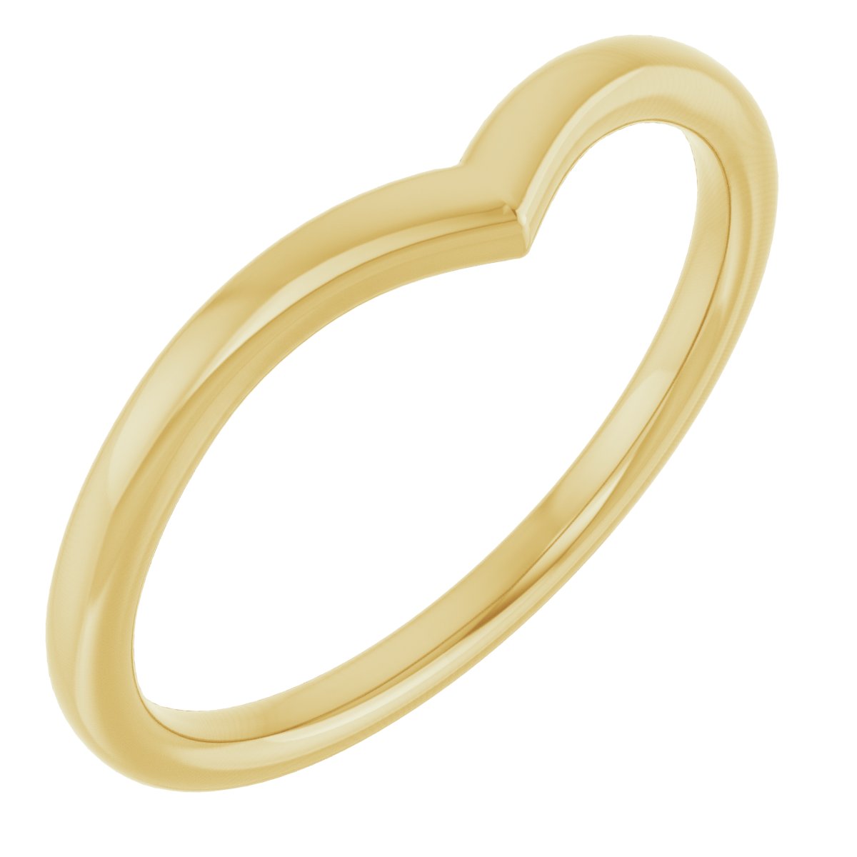 Slim Plain Contour Wedding Band