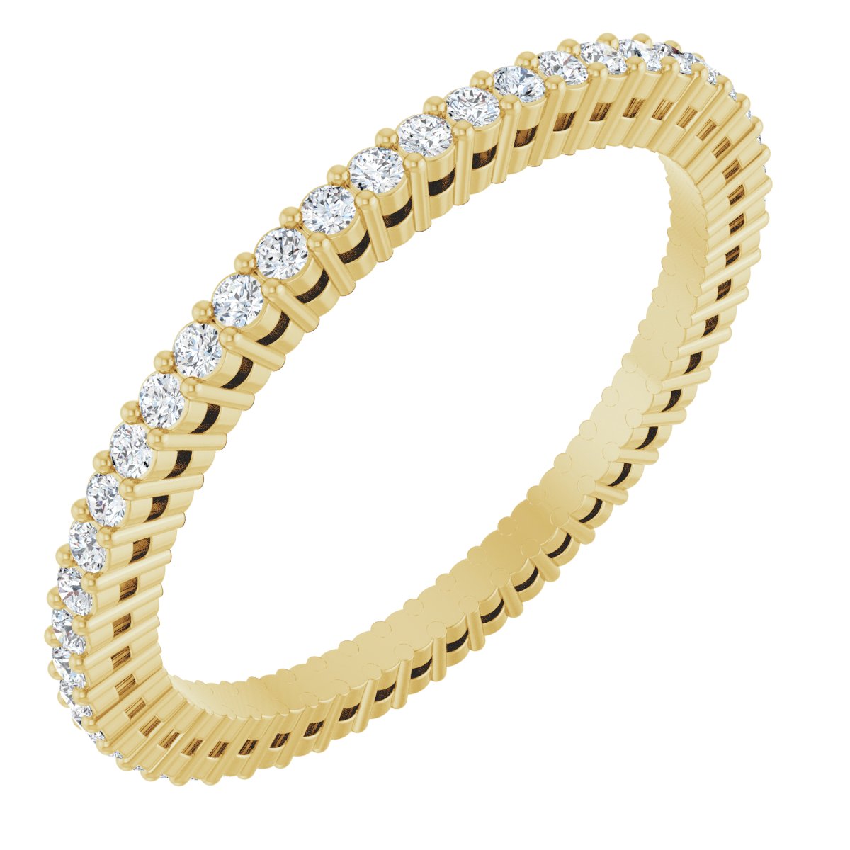 Structured Round Diamond Band