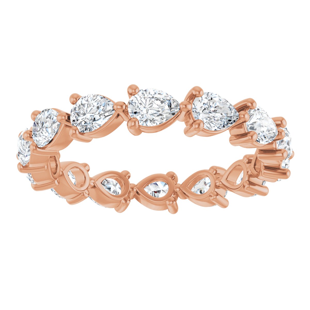 Teardrop Flow Eternity Band