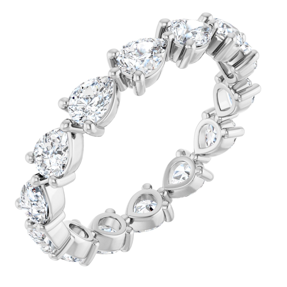 Teardrop Flow Eternity Band