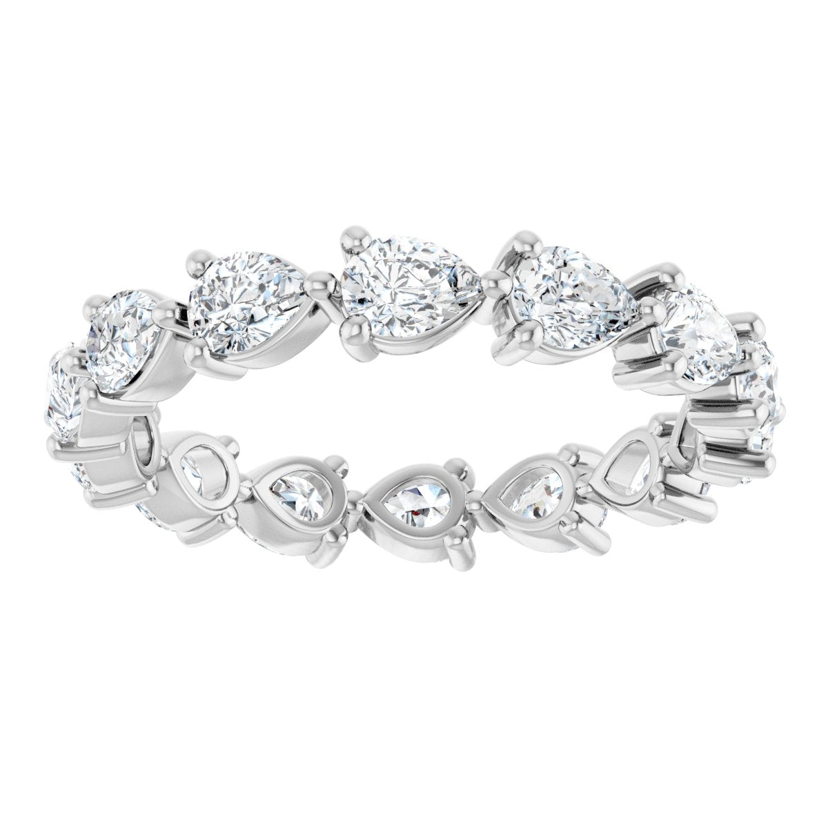 Teardrop Flow Eternity Band