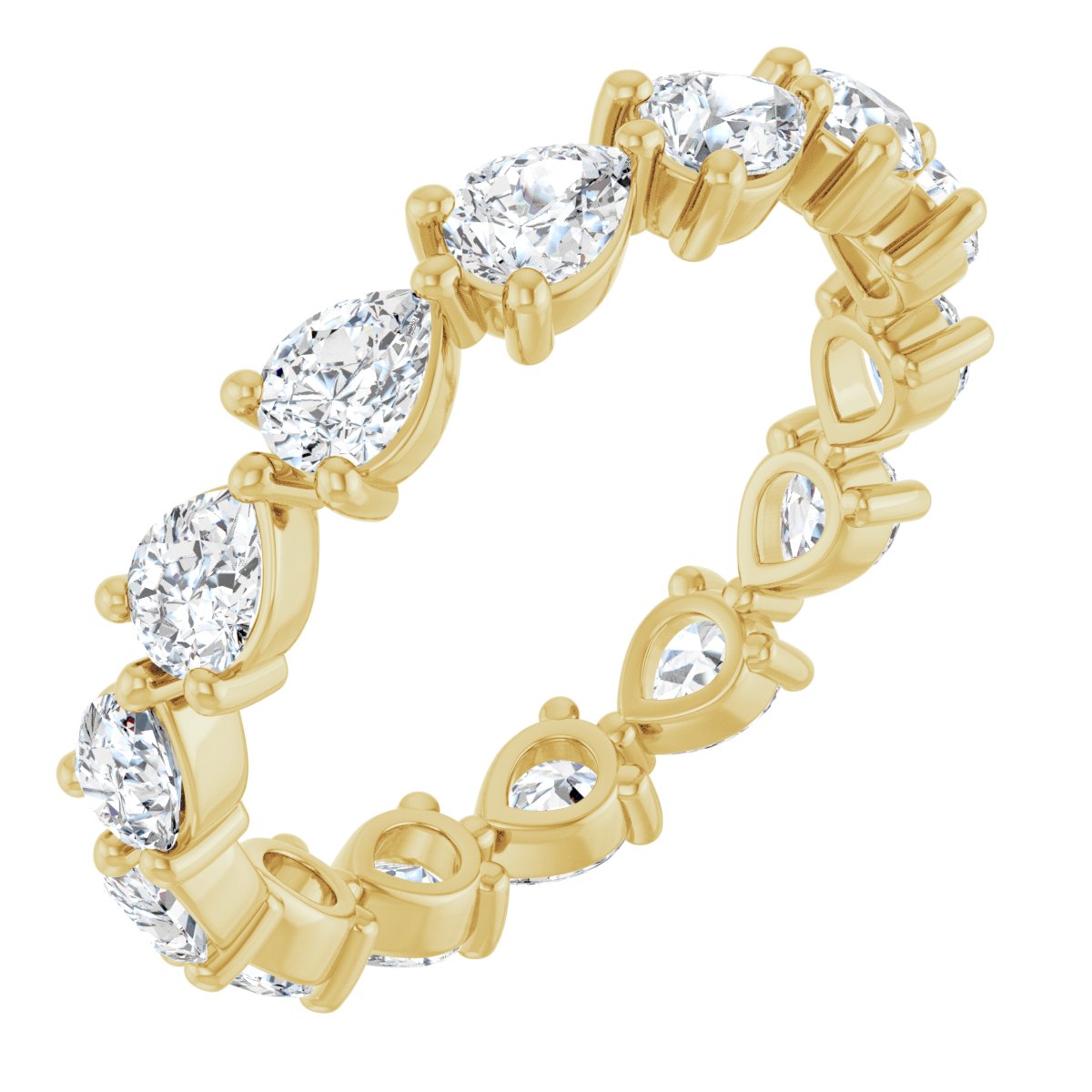 Teardrop Flow Eternity Band