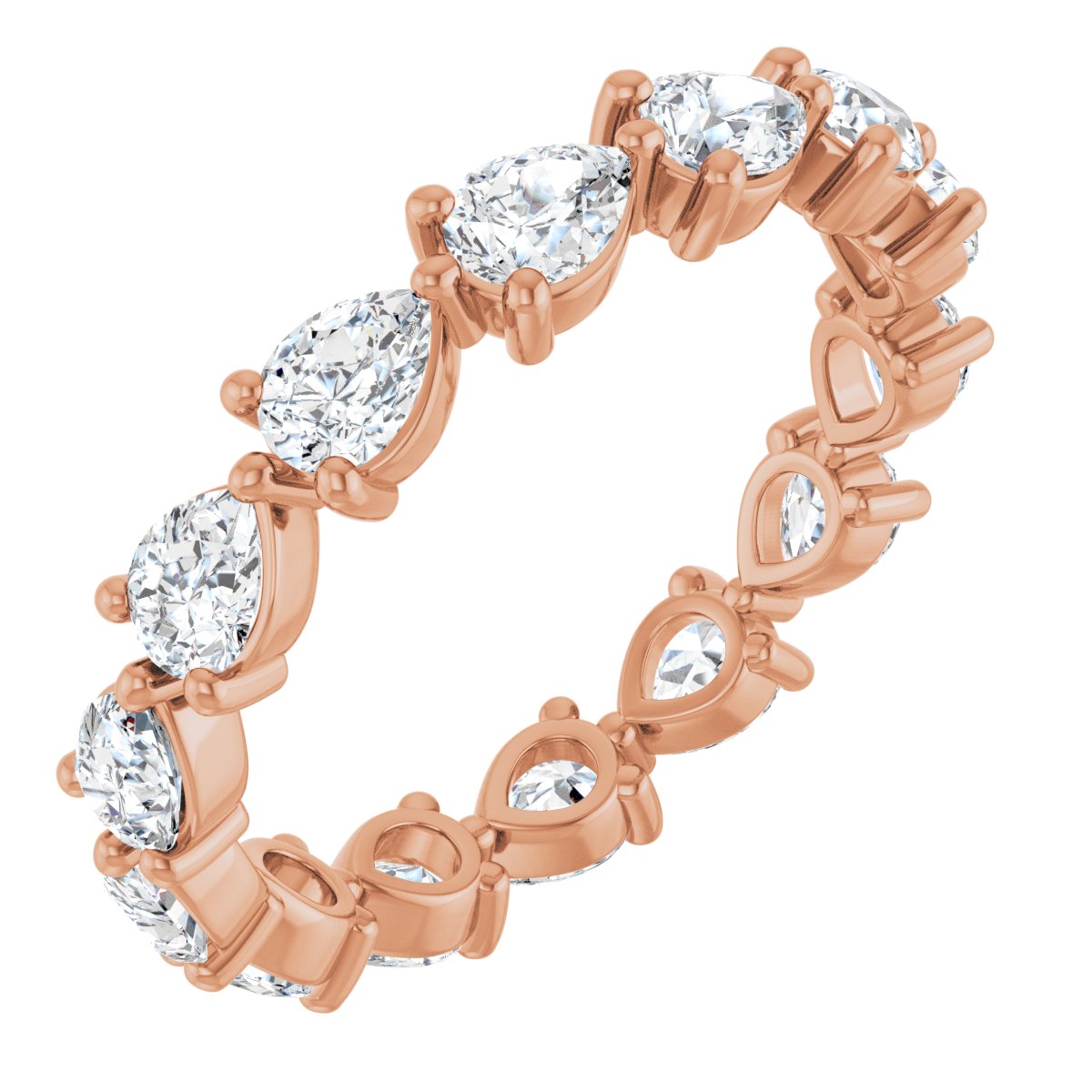 Teardrop Flow Eternity Band