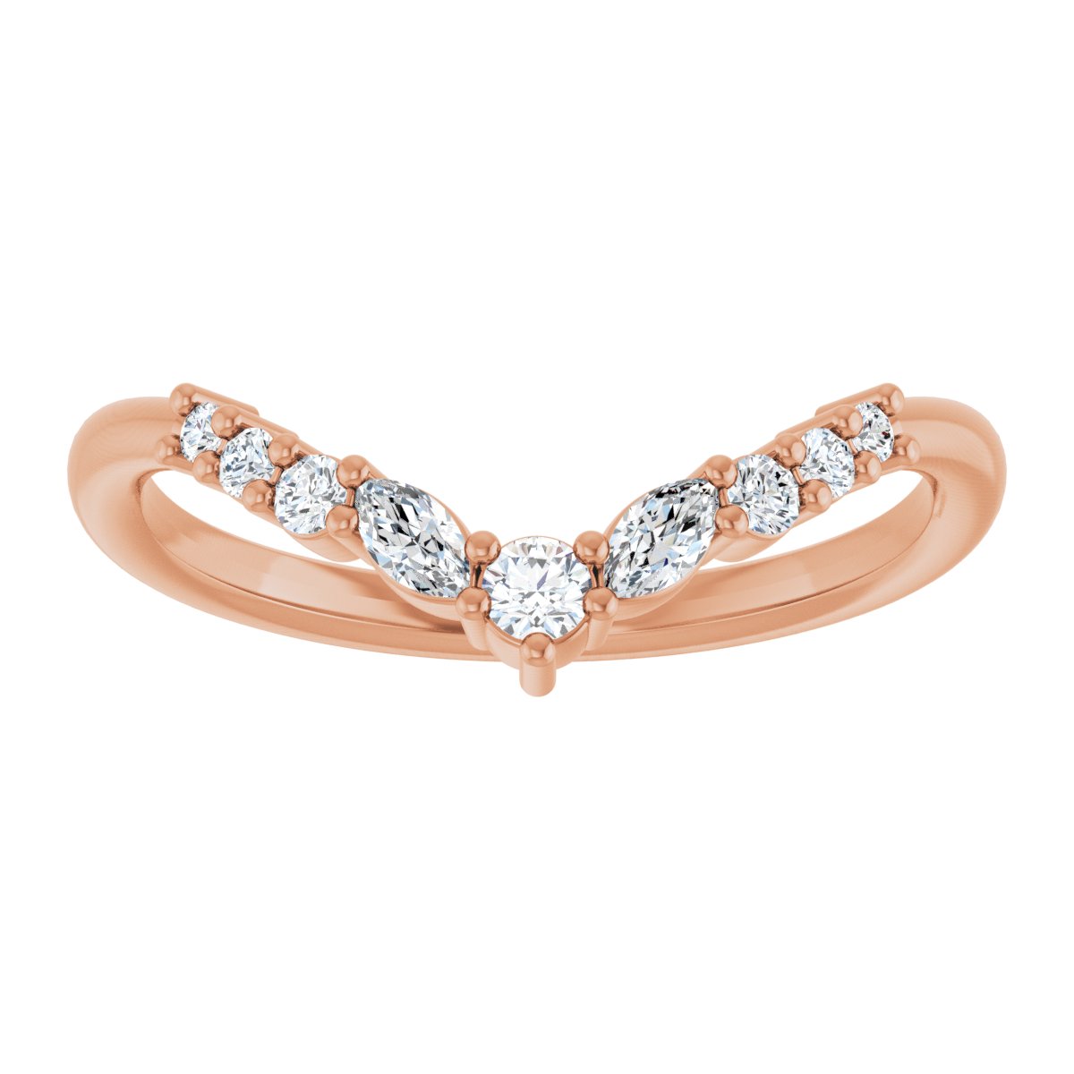 Tender Embrace Diamond Curved Ring