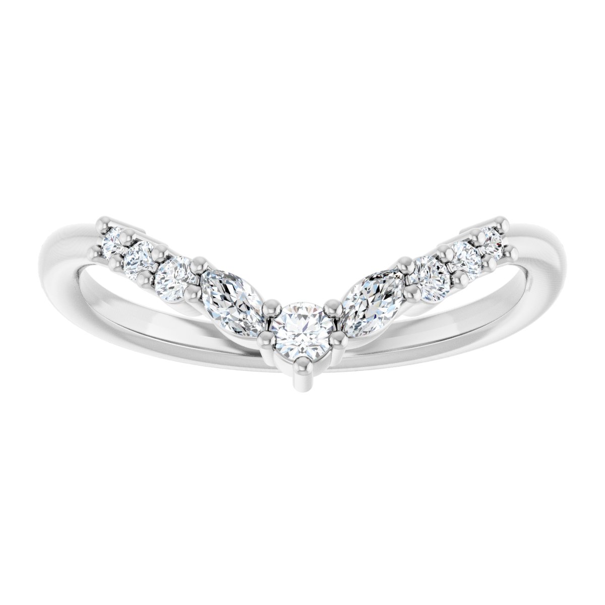 Tender Embrace Diamond Curved Ring