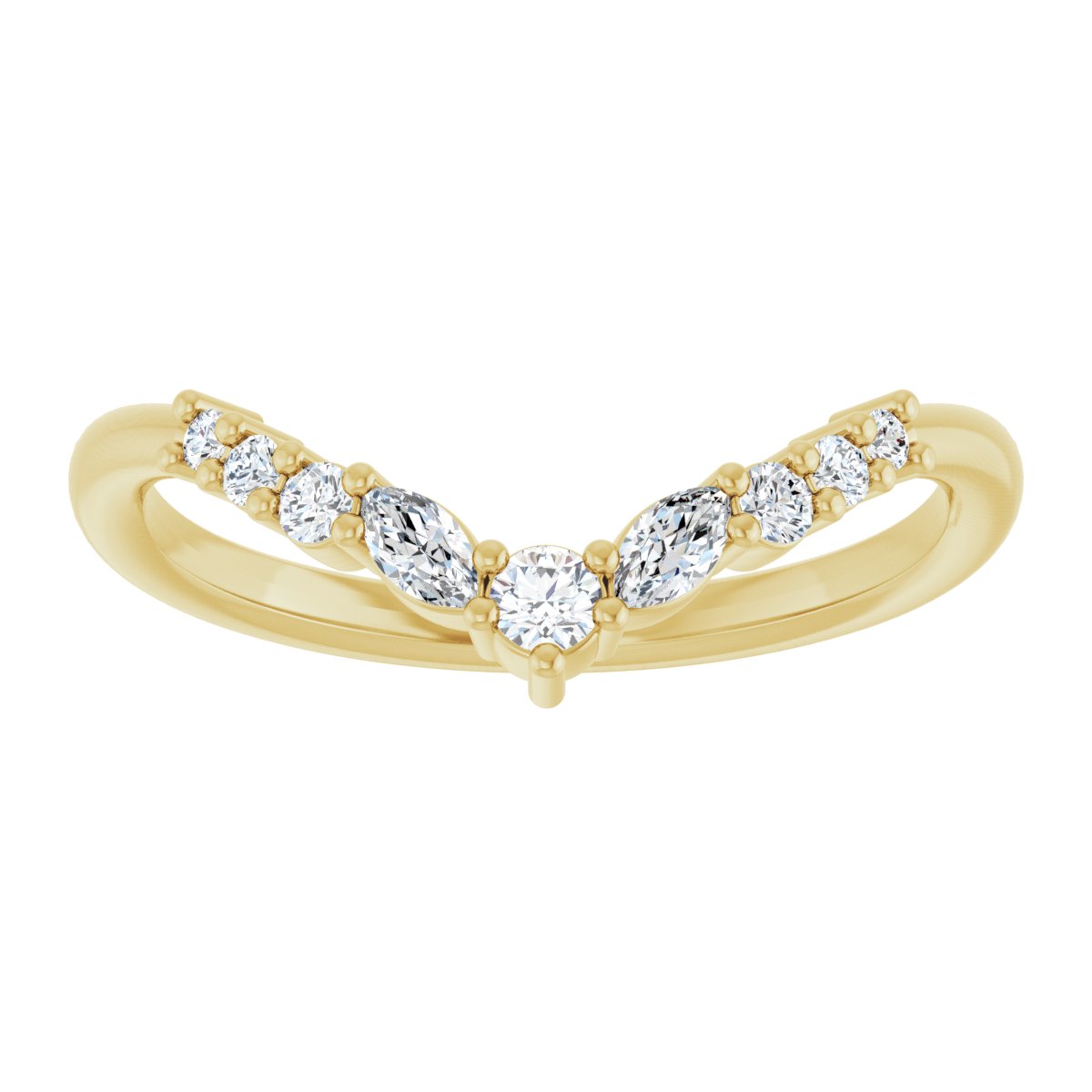 Tender Embrace Diamond Curved Ring