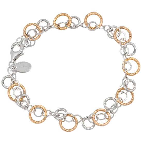 Sterling Silver & rose Gold bracelet