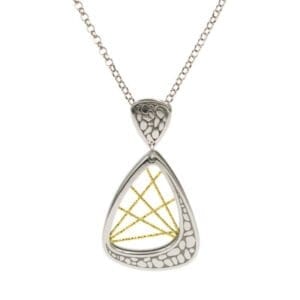 Sterling Silver & yellow gold necklace