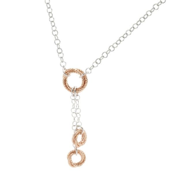 Sterling Silver & rose Gold necklace