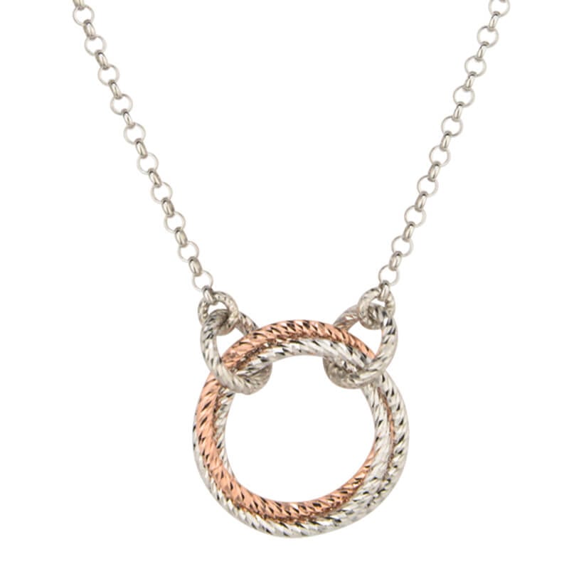 Sterling Silver Rose gold Necklace