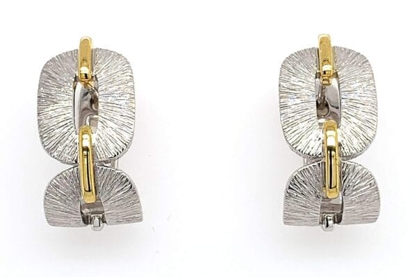 Sterling Silver & yellow Gold earrings