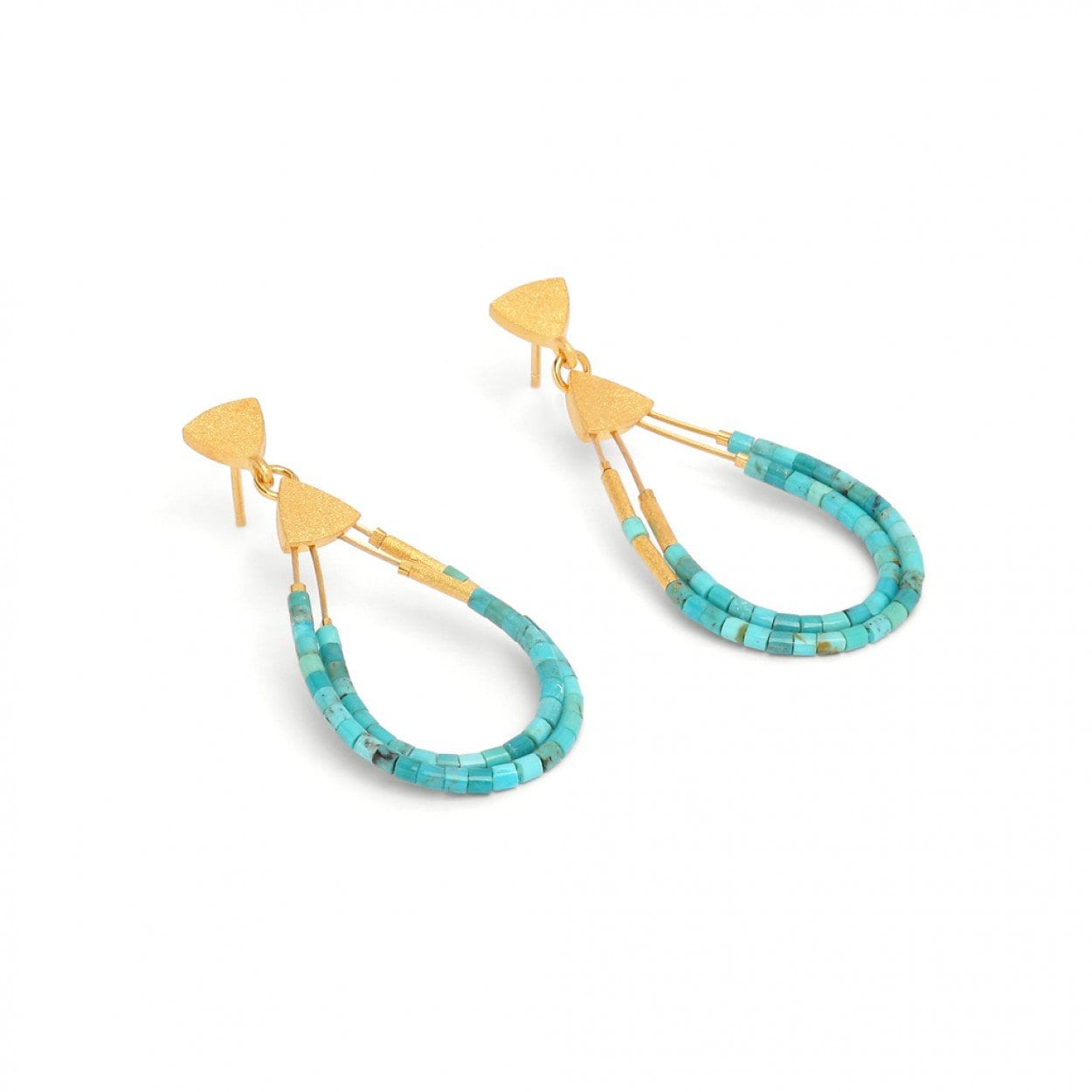 turquoise silver earrings