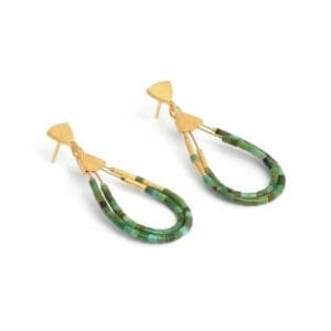 Green turquoise earrings