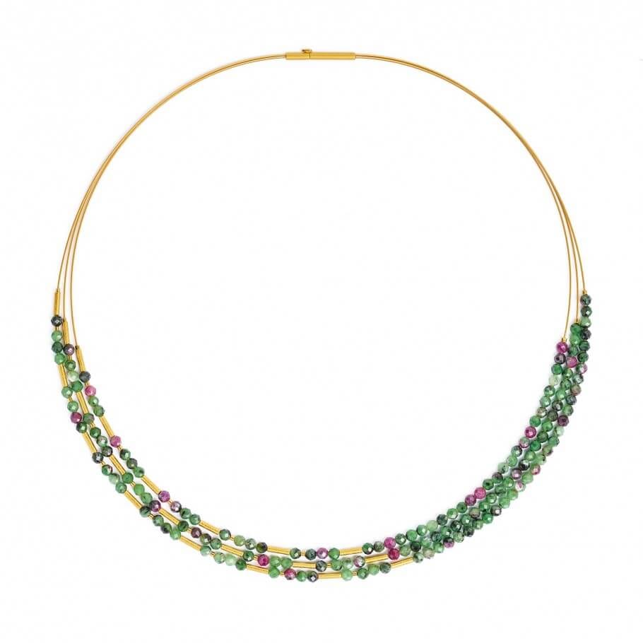 Sterling Ruby Zoisite necklace