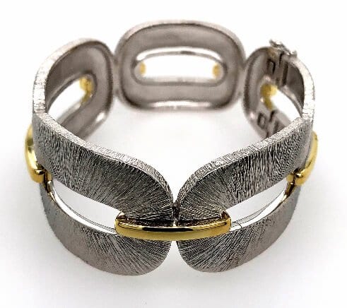 Two Tone Silver Bracelet