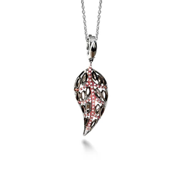 Silver & Gold Leaf pendant by hera