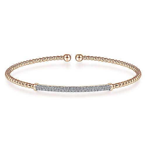 Rose Gold diamond bangle bracelet