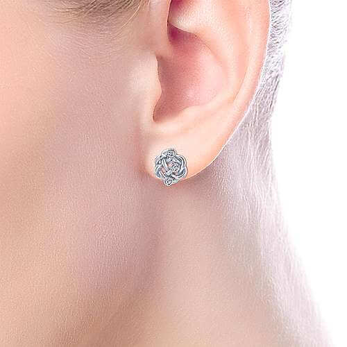 Silver Knot earrings