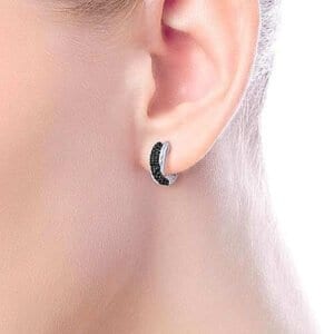 black spinel earrings