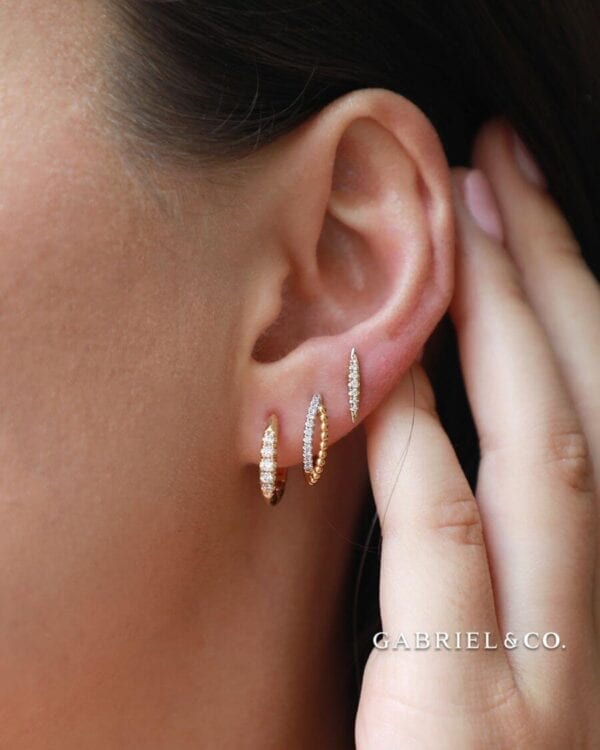 Pave stud earrings