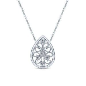 925 Silver diamond necklace