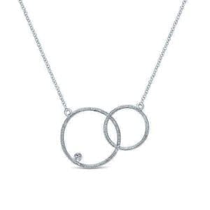 925 silver double loop necklace