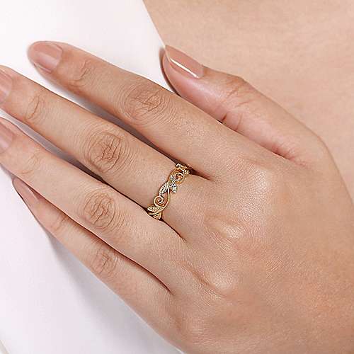 floral diamond ring worn